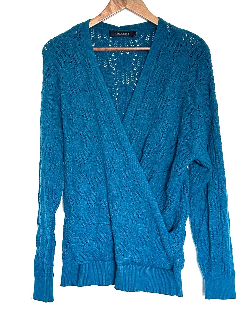 Merokeety Sweater Women’s 2XL Long Sleeve Pullover V Neck